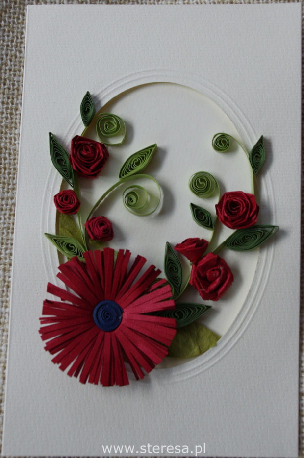 kartka dla Babci #DzieńBabci #DzieńDziadka #KartkiRęcznieRobione #quilling