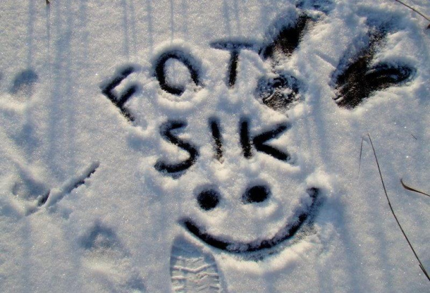 pierwszy śnieg u nas ! Jaka radość ! :)))