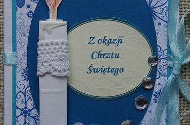 kartka na chrzest ręcznie robiona #ZOkazjiChrztu #kartka #tanio #RumiakaNaŚwiecenia #RęcznieRobione