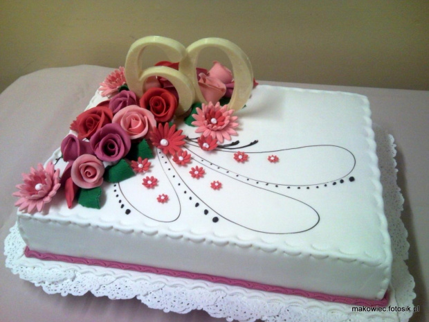 Urodziny pani 60 -te #urodziny #tort #sześćdziesiątka
