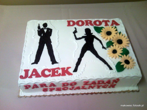 Tort dla Jacka i Doroty #para #tort #JamesBond #zawodowcy