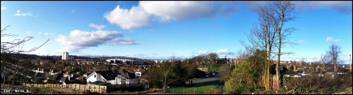 Widok na południowo-wschodnią część Glasgow...